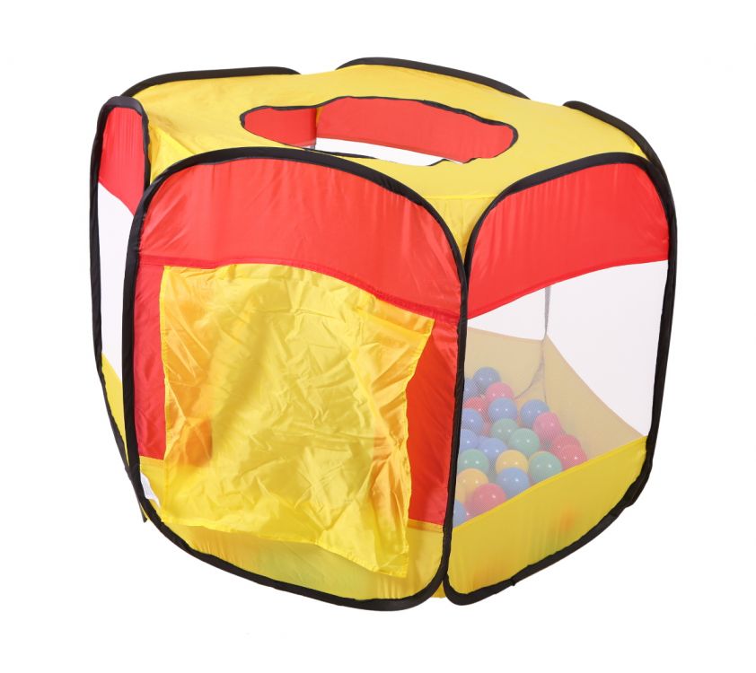 Loc de joaca tip cort ISP iPLAY „Balls Pool – Piscina cu bile” cu 100 Bile multicolore, pentru interior si exterior