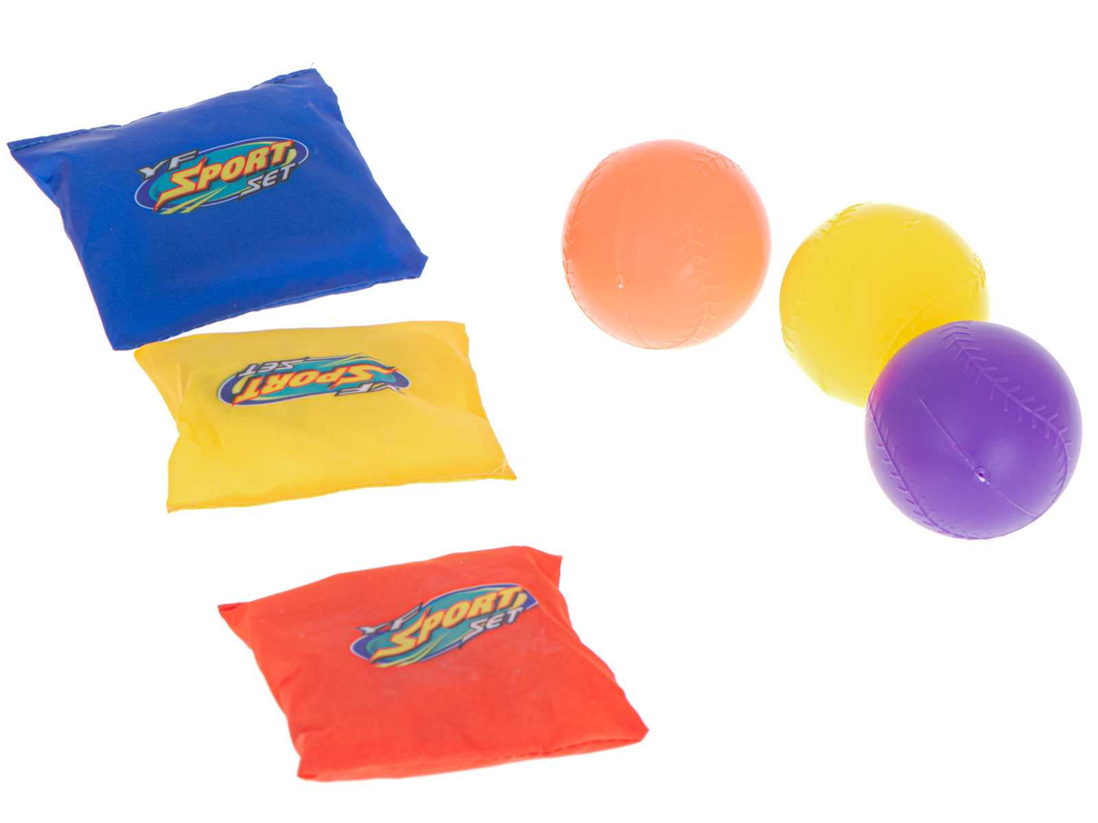 Joc de aruncare ISP „LikeSmart Bag Toss”, 3 saculeti, 3 bile, antreneaza dexteritatea si concentrarea, Multicolor