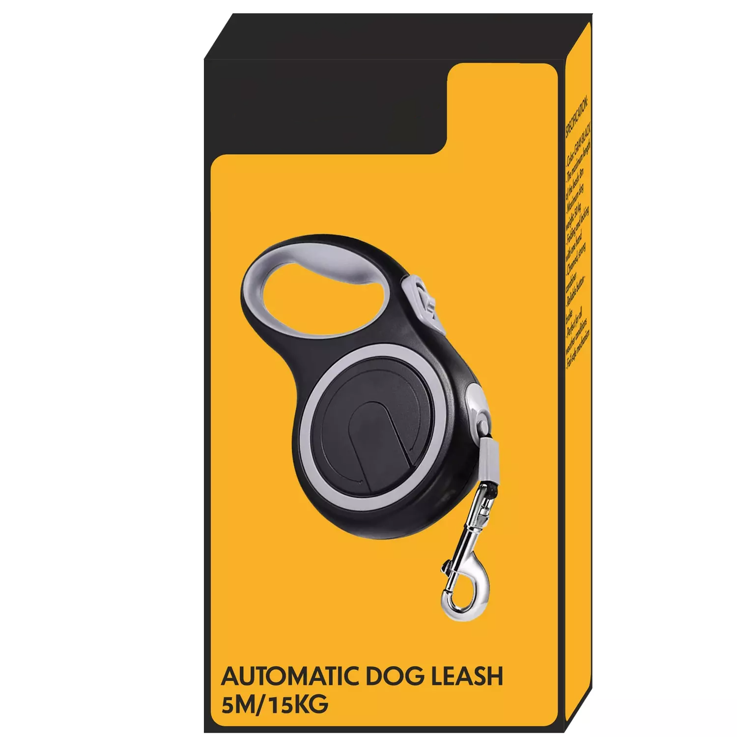 Lesa Retractabila „LikeSmart Dog Leash”, 5m, maner ergonom, buton de blocare, Banda Reflectorizanta