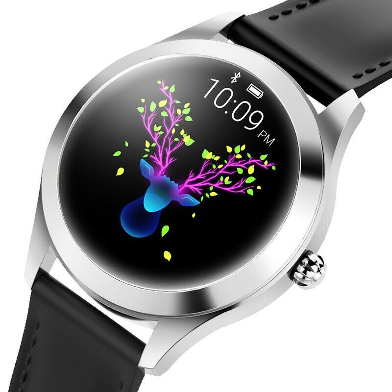 Ceas Smartwatch „ISP SMARTFIT for Ladies”, functie antilost, monitorizare ritm cardiac, sedentarism, notificari, fete interschimbabile, Leather Black