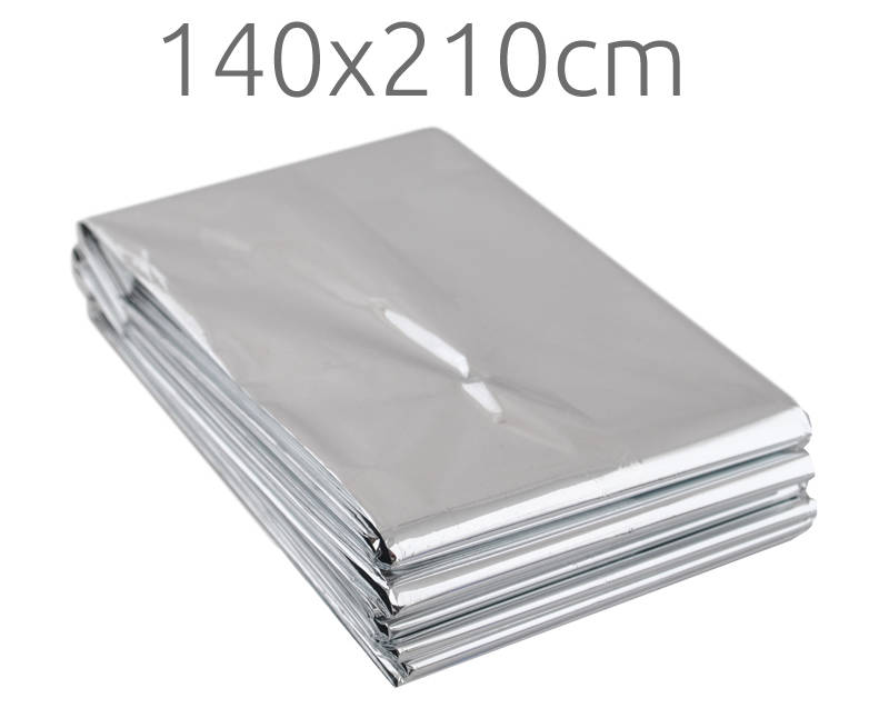 Patura termica de urgenta, „LikeSmart Emergency Blanket”, folie de argint de inalta calitate, 140 x 210 CM