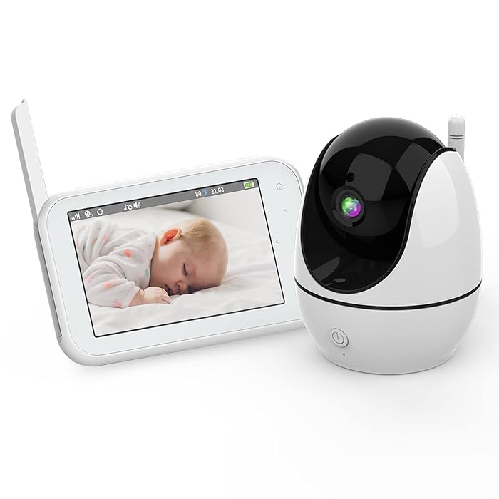 Baby Monitor si Camera Audio-Video Wireless Pentru Supraveghere Bebe, LikeSmart BabyNannY, Ecran HD XXL 4.5″ LCD, VOX, Mod Nocturn, BiDirectional, Monitorizare Temperatura, Cantece de Leagan