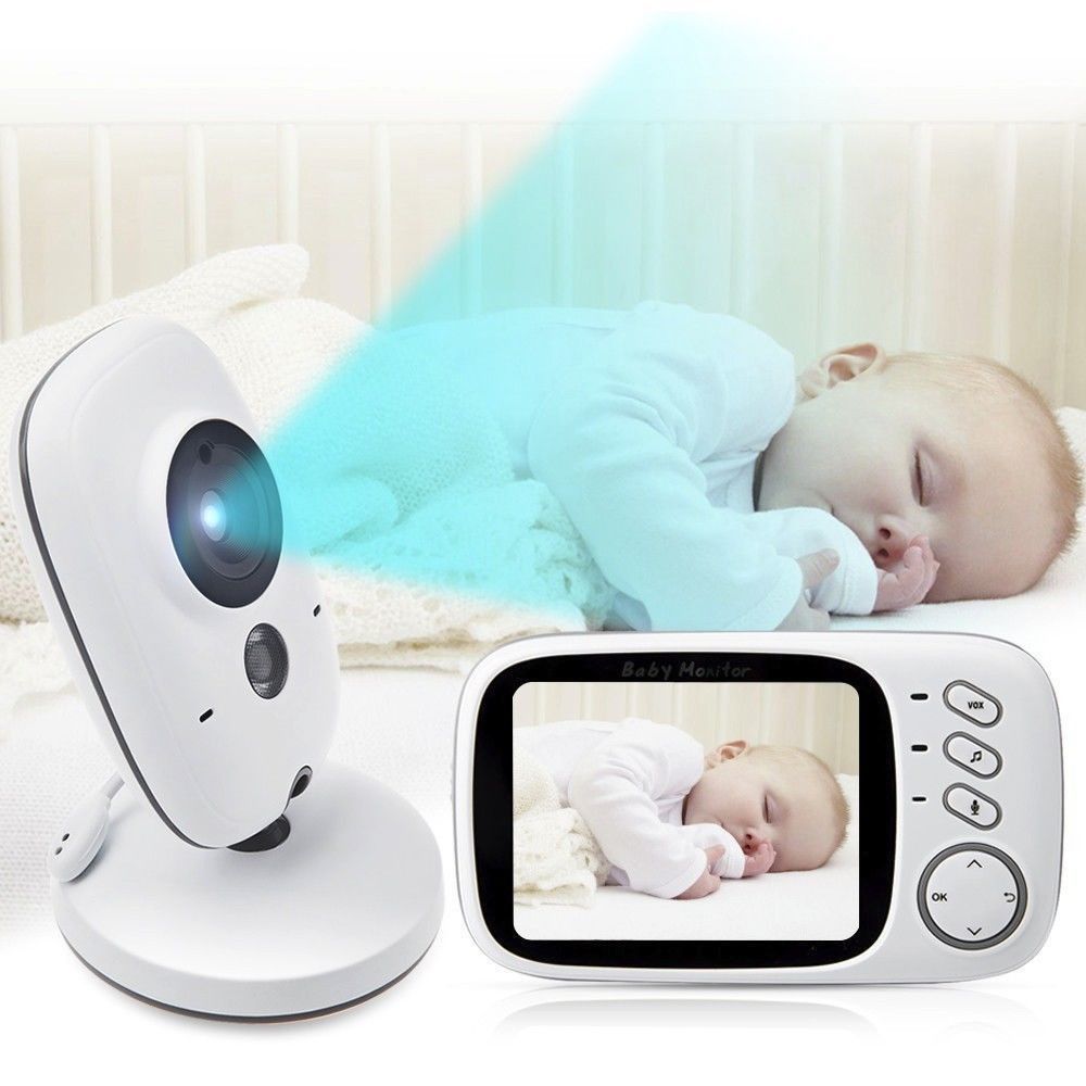 Sistem Complet Baby Monitor Video si Audio Siguranta Bebe  „VideoBaby 6003”, Wireless, Ecran  HD XXL 3.2 Inch LCD, Vedere Noctura, Posibilitate de a Vorbi cu Bebe, Senzor de Temperatura, Cantece de Leagan + Suzete Cadou